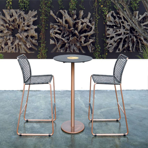 MANDA Bar Side Chair & STIZZY Pedestal Bar Table
