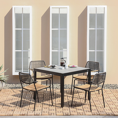 MEIKA Stacking Chair & ALLUX Dining Table