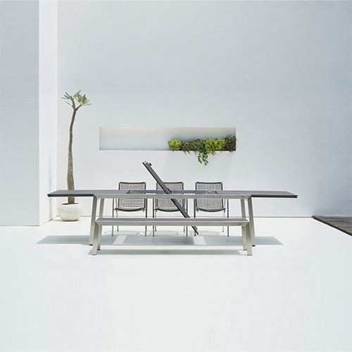 BAIA Extension Table Bench & OLAF Dining Armchair 2