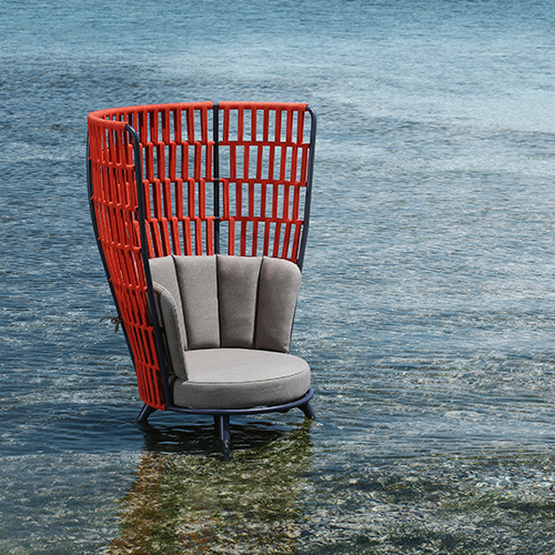 DAISY RAE Chat Chair High Back Alu Legs