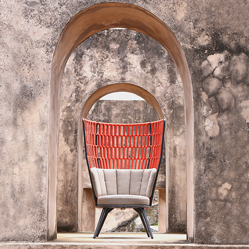 DAISY RAE Chat Chair High Back Alu Legs