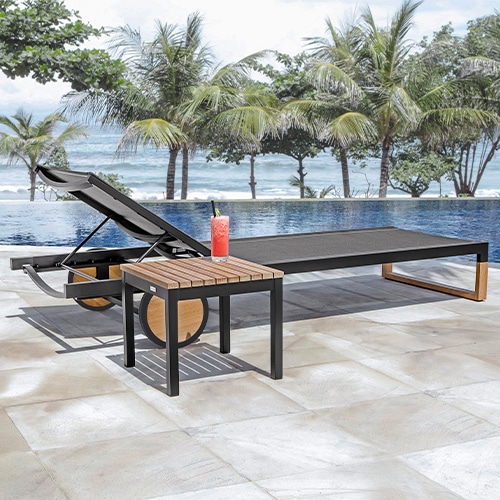 EKKA Lounger & Side Table Teak