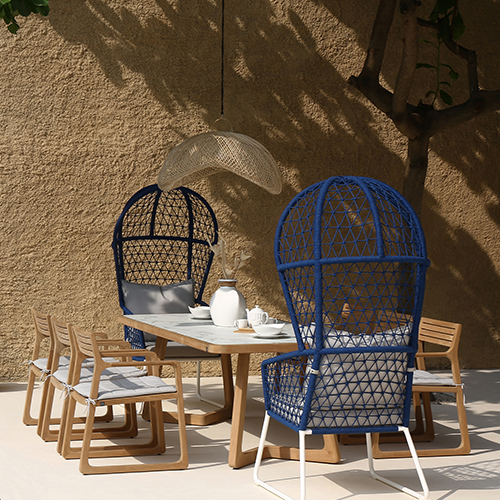 ESTATE Rectangular Table HPL Dining Chair & OHANA Balloon DIning Chair