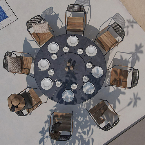 MEIKA Round Table HPL & Stacking Chair