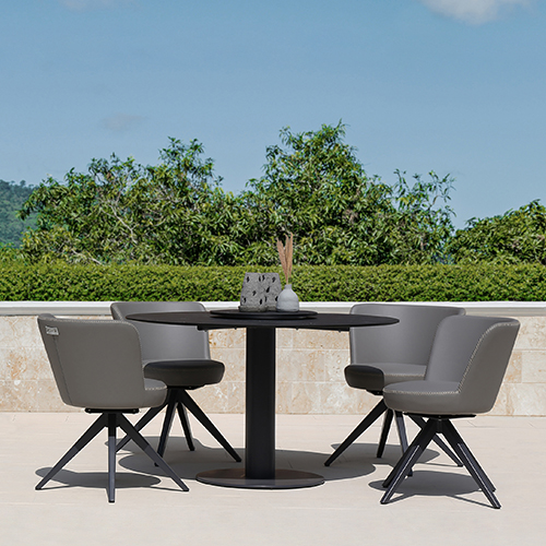 STIZZY Swivel Dining Chair & Pedestal Dining Table Lazy Susan