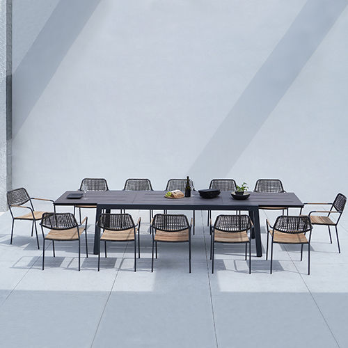 BAIA Extension Table HPL & MEIKA Stacking Chair