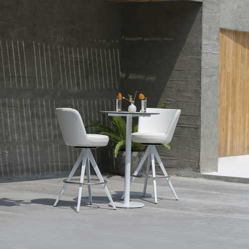 STIZZY Pedestal Bar Table & Swivel Bar Chair