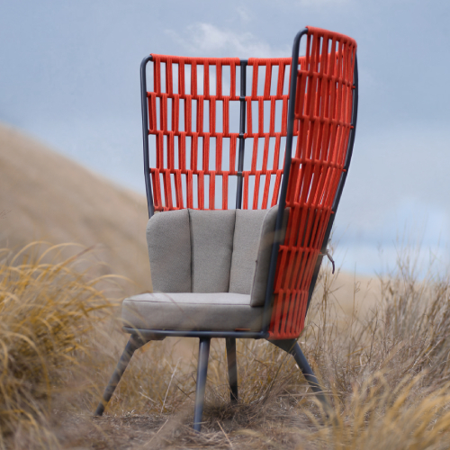 DAISY RAE Chat Chair High Back Alu Legs