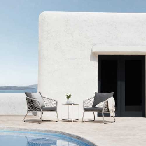 OHANA Lounge Chair & TITAN Side Table with Shelf