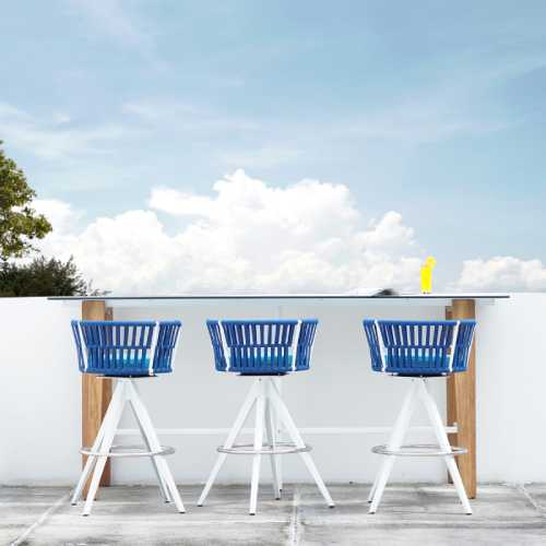 SATO Bar Table & DAISY RAE Swivel Bar Chair