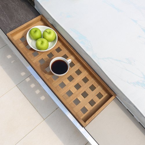 ALBATROSS Multiposition Sunbed With Side Tray Detail