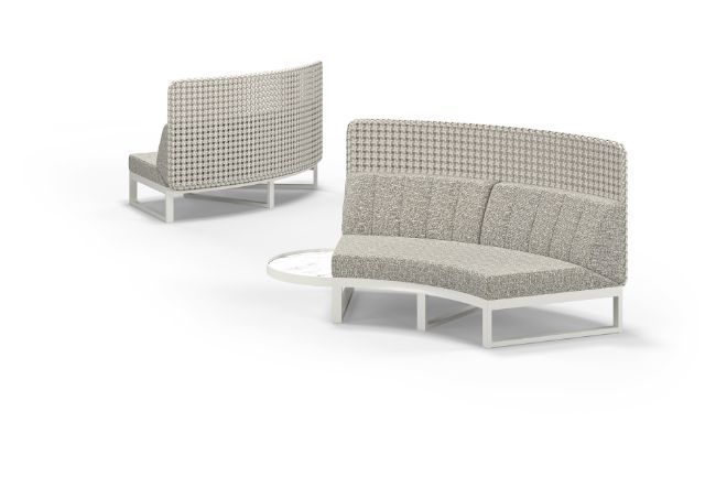 MUN016H MUNIA MO Curved Right Hand Modular System (HPL Top High Back) - CA1