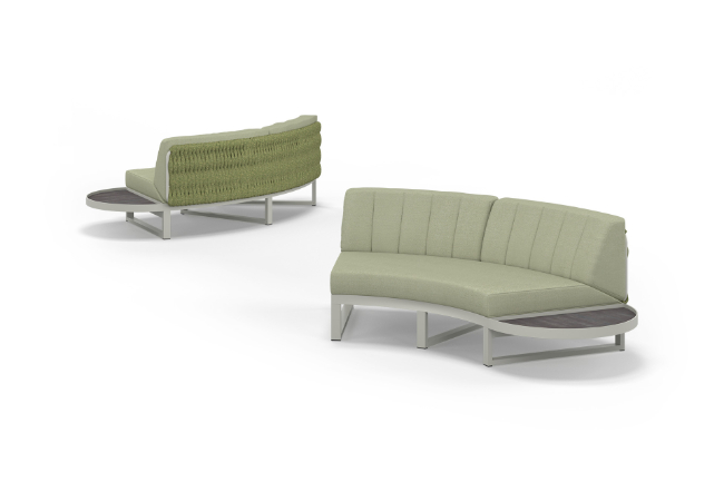 MUN115 MUNIA NAYA Curved Left Hand Modular System (HPL Top) - CA1