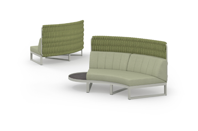 MUN116H MUNIA NAYA Curved Right Hand Modular System (HPL Top High Back) - CA1