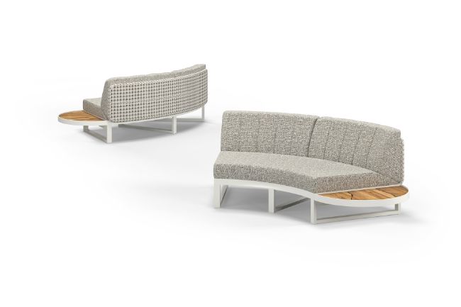 MUN215 MUNIA MO Curved Left Hand Modular System (Teak) - CA1