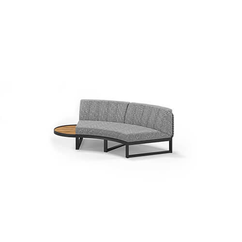 MUN216 MUNIA MO Curved Right Hand Modular System (Teak)