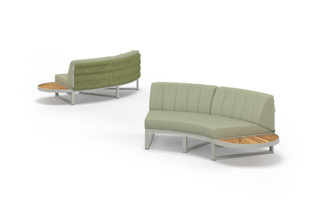 MUN315 MUNIA NAYA Curved Left Hand Modular System (Teak) - CA1