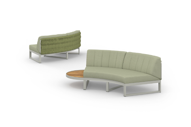 MUN316 MUNIA NAYA Curved Right Hand Modular System (Teak) - CA1