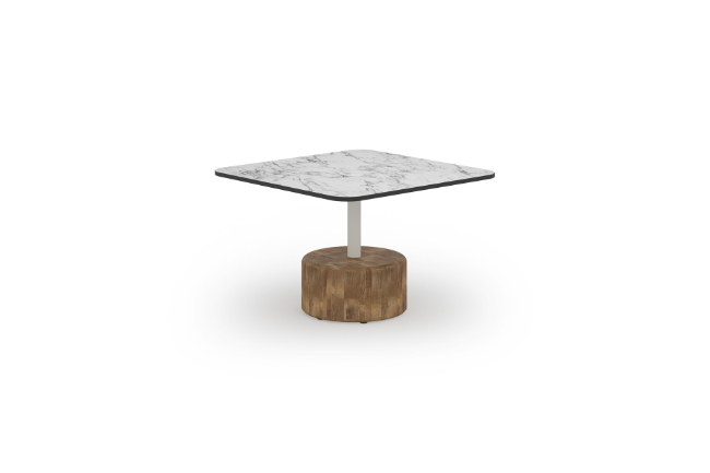 GLY111 GLYPH LOW TABLE SQUARE 60x60cm HPL Top Teak Base - CA1
