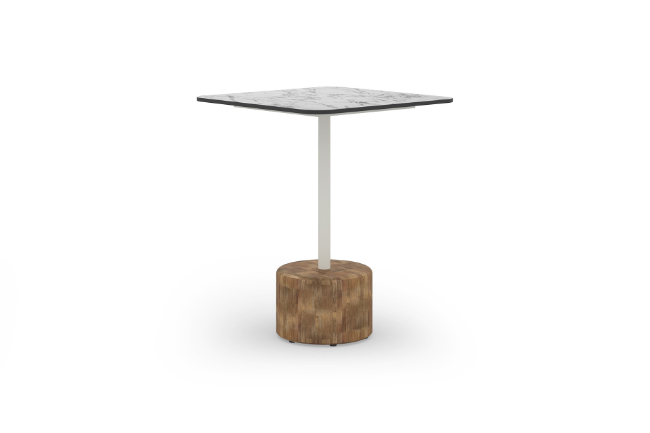 GLY116 GLYPH BISTRO TABLE SQUARE 60x60cm HPL Top Teak Base - CA1