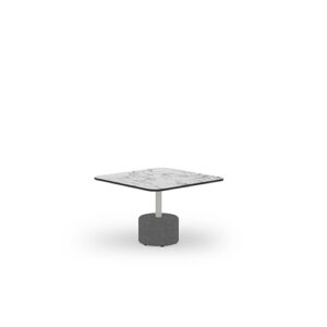 GLYPH Low Table Square 23.5" / 60 cm (HPL Top | Stone Base)