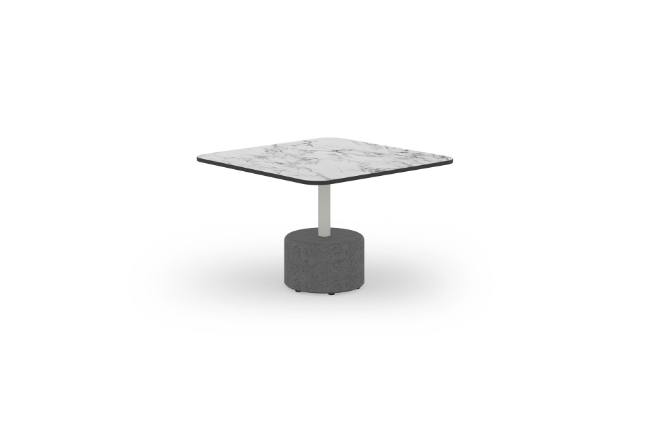 GLY131 GLYPH LOW TABLE SQUARE 60x60cm HPL Top Stone Base - CA1