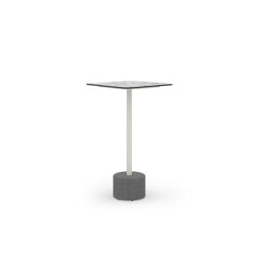 GLYPH Bar Table Square 23.5" / 60 cm (HPL Top | Stone Base)