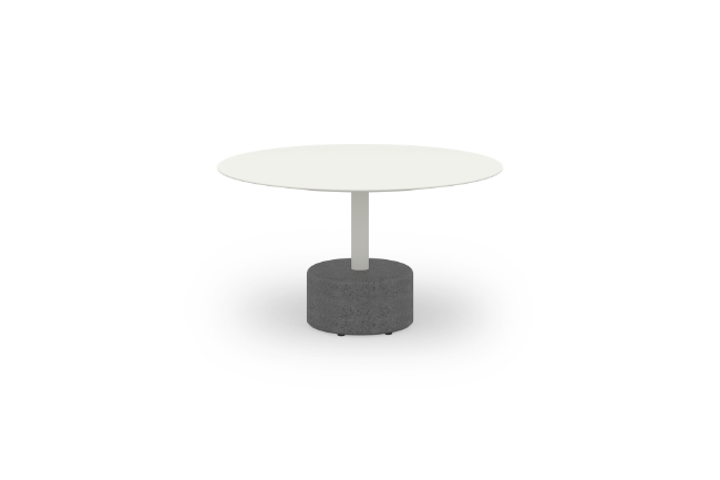 GLY22 GLYPH LOW TABLE 80 Cm ALU Top Stone Base - CA1
