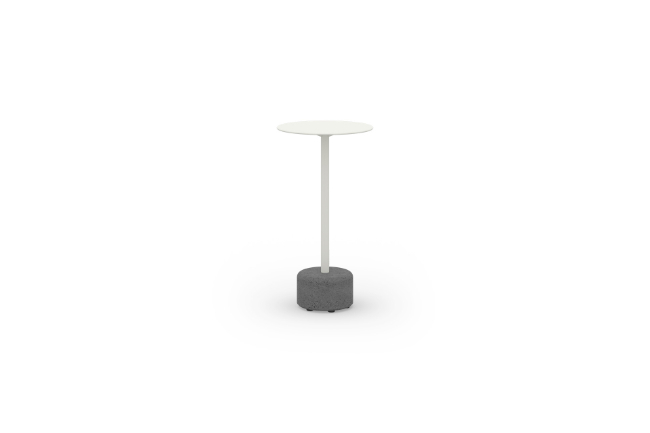 GLY24 GLYPH SIDE TABLE Dia.30cm ALU Top Stone Base - CA1