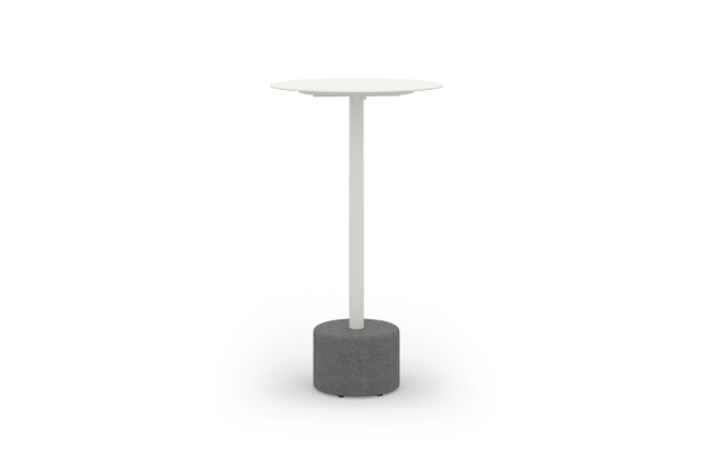 GLY28 GLYPH BAR TABLE DIA.60cm ALU Top Stone Base - CA1