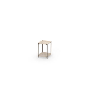 TITAN Side Table with Shelf 16" / 40 cm (Sintered Stone)
