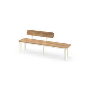 TITAN Bench 79" / 200 cm with Backrest (Teak) - Right